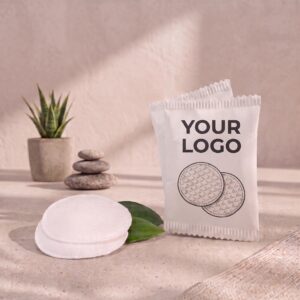 Branded hotel cotton pads